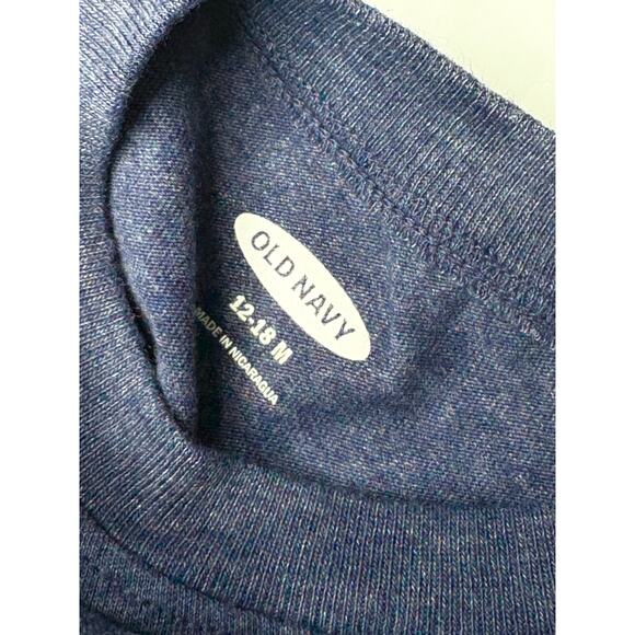 Old Navy Basic Blue Long Sleeve T Shirt 12-18 months Casual Fall Spring - Picture 3 of 5